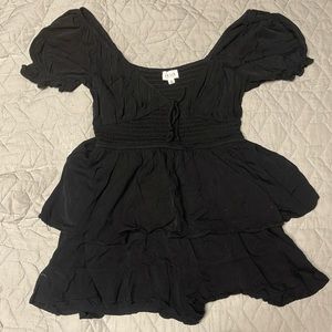 Black tiered romper